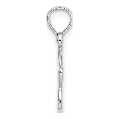 14K White Gold Plumeria Flower Pendant – view 3