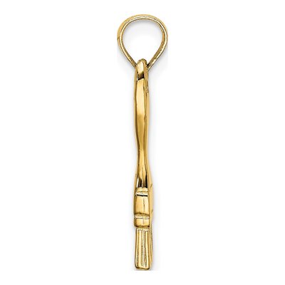 14K Yellow Gold 3-D Paint Brush Charm – view 3