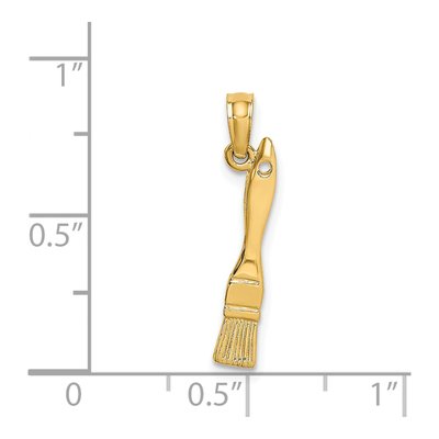 14K Yellow Gold 3-D Paint Brush Charm – view 4