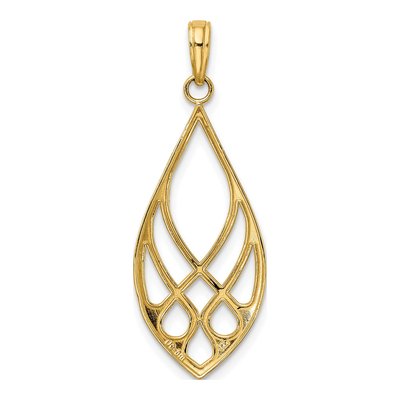 14K Yellow Gold Celtic Knot Teardrop Charm – view 5