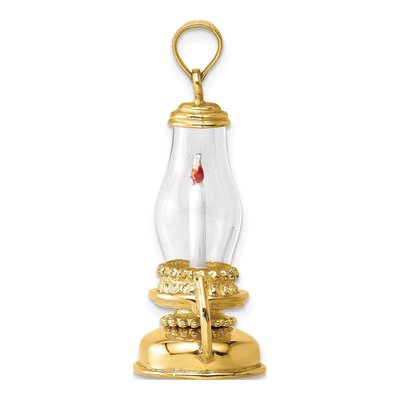 14K Yellow Gold 3D Glass Lantern Charm – view 3