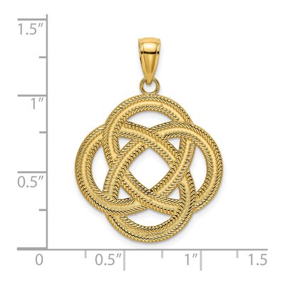 14K Yellow Gold Large Celtic Eternity Knot Charm – view 4