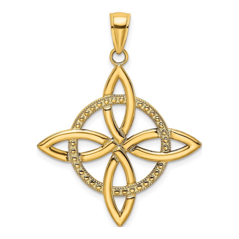 14K Yellow Gold Celtic Eternity Knot Charm