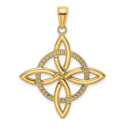 14K Yellow Gold Celtic Eternity Knot Charm