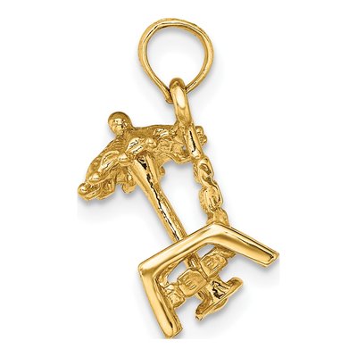 14K Yellow Gold Beach Chair Pendant – view 3