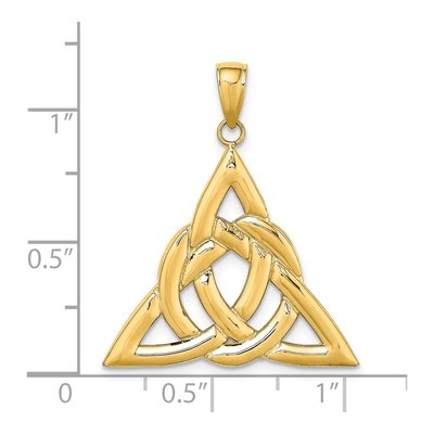 14K Yellow Gold Large Celtic Trinity Knot Charm – view 4