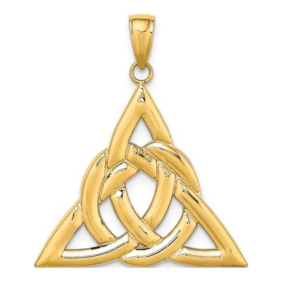 14K Yellow Gold Large Celtic Trinity Knot Charm