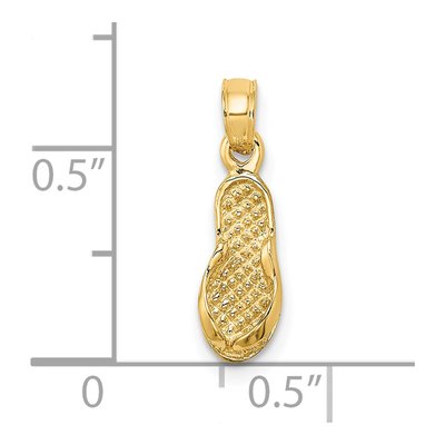14K Yellow Gold Flip-Flop Charm – view 4
