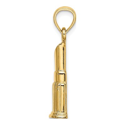 14K Yellow Gold Lipstick Tube Pendant – view 3