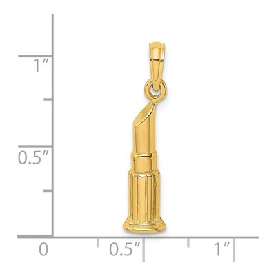 14K Yellow Gold Lipstick Tube Pendant – view 4