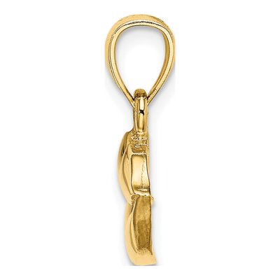 14K Yellow Gold Lips Pendant – view 3
