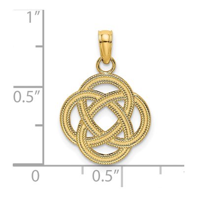 14K Yellow Gold Small Celtic Eternity Knot Charm – view 4