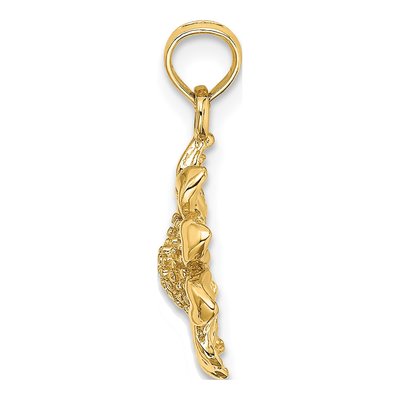 14K Yellow Gold Sunflower Pendant – view 3