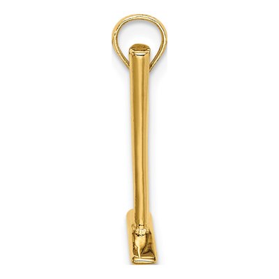14K Yellow Gold 3D Hammer Pendant – view 3
