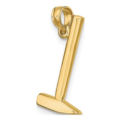 14K Yellow Gold 3D Hammer Pendant – view 6