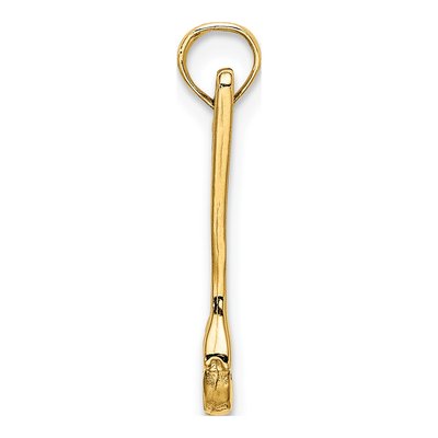 14K Yellow Gold 3D Wrench Pendant – view 3