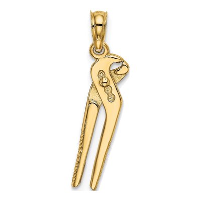 14K Yellow Gold 3D Moveable Pliers Charm – view 5