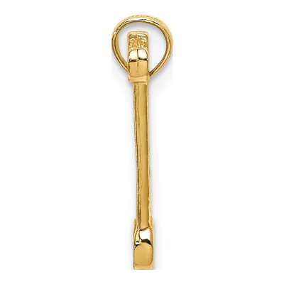 14K Yellow Gold 3D Wrench Pendant – view 3