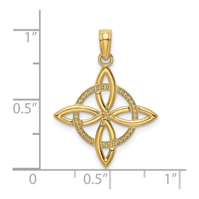 14K Yellow Gold Small Celtic Knot Pendant – view 4