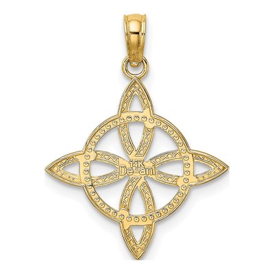 14K Yellow Gold Small Celtic Knot Pendant – view 5
