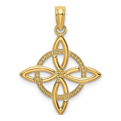 14K Yellow Gold Small Celtic Knot Pendant