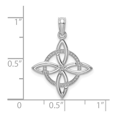 14K White Gold Small Celtic Eternity Knot Charm – view 4