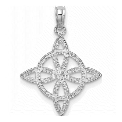14K White Gold Small Celtic Eternity Knot Charm – view 5