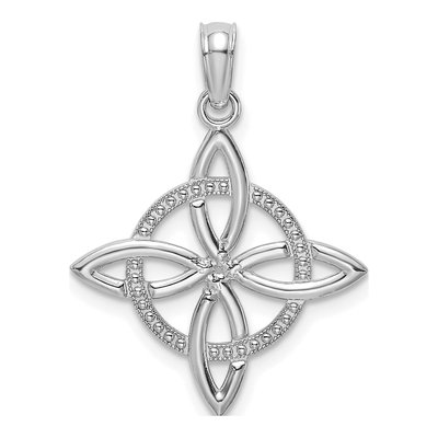 14K White Gold Small Celtic Eternity Knot Charm