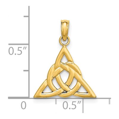 14K Yellow Gold Celtic Trinity Knot Charm – view 4