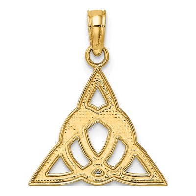 14K Yellow Gold Celtic Trinity Knot Charm – view 5