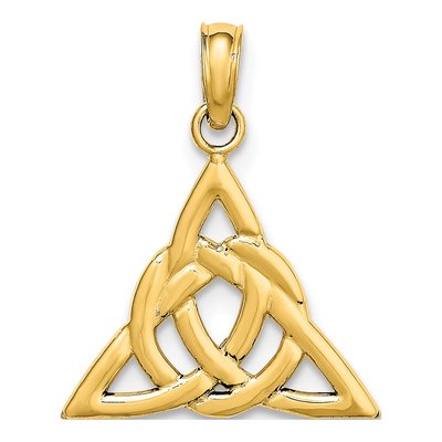 14K Yellow Gold Celtic Trinity Knot Charm