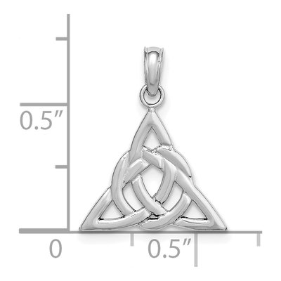 14K White Gold Celtic Trinity Knot Pendant – view 4