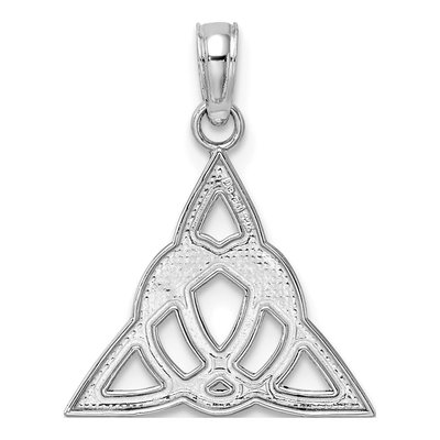 14K White Gold Celtic Trinity Knot Pendant – view 5
