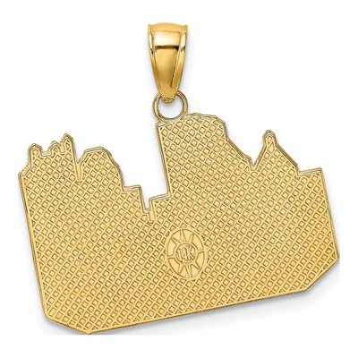 14K Yellow Gold Pittsburgh Skyline Charm – view 5