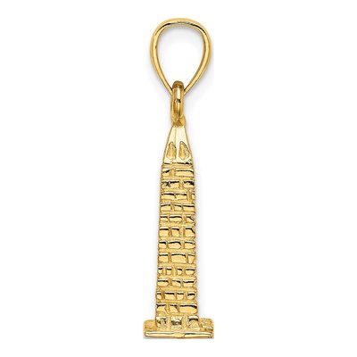14K Yellow Gold 3D Washington Monument Charm – view 3