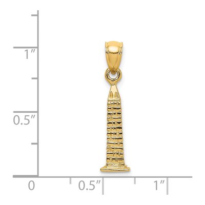 14K Yellow Gold 3D Washington Monument Charm – view 4