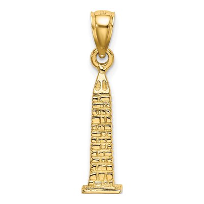 14K Yellow Gold 3D Washington Monument Charm – view 5