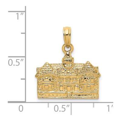 14K Yellow Gold Williamsburg Capitol Building Charm – view 4