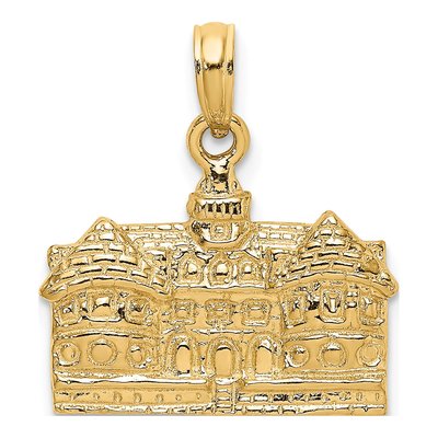 14K Yellow Gold Williamsburg Capitol Building Charm