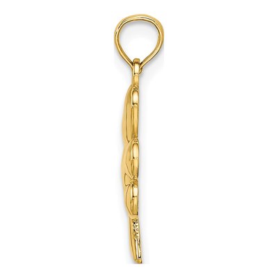 14K Yellow Gold 3-Leaf Clover Pendant – view 3