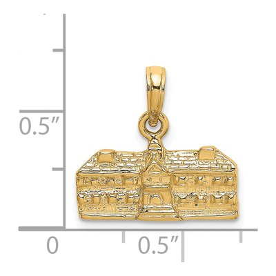 14K Yellow Gold Wren Building Charm – view 4