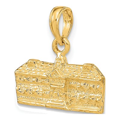 14K Yellow Gold Wren Building Charm – view 6