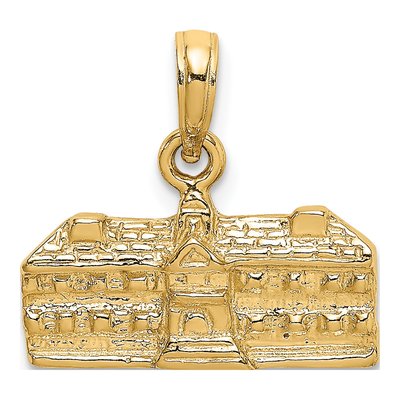 14K Yellow Gold Wren Building Charm