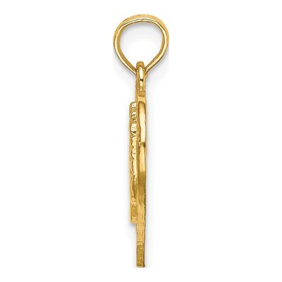14K Yellow Gold Cut-Out Hand Prints Heart Charm – view 3