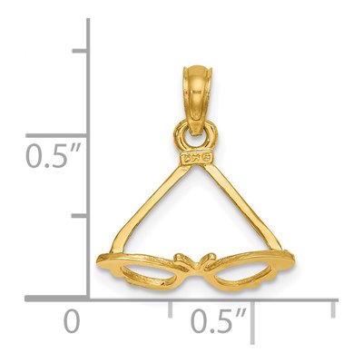 14K Yellow Gold 3D Sunglasses Charm – view 4