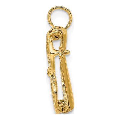 14K Yellow Gold 3-D Glasses Charm – view 3