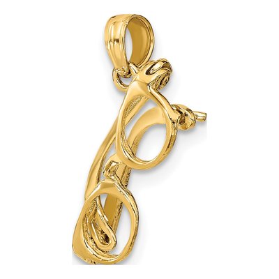 14K Yellow Gold 3-D Glasses Charm – view 6