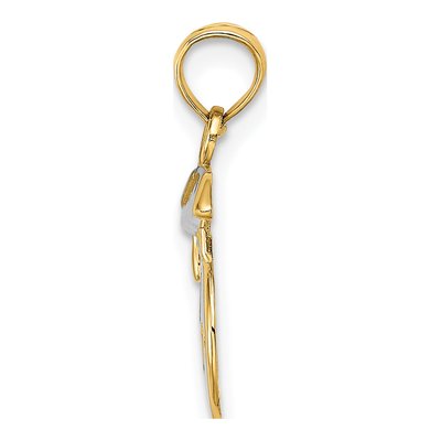 14K Yellow Gold Smiley Face Graduation Charm – view 3