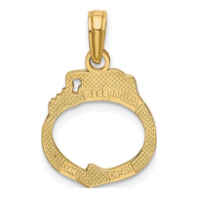 14K Yellow Gold Handcuffs Charm – view 5