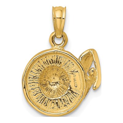 14K Yellow Gold 3D Sunhat Sunglasses Charm – view 5